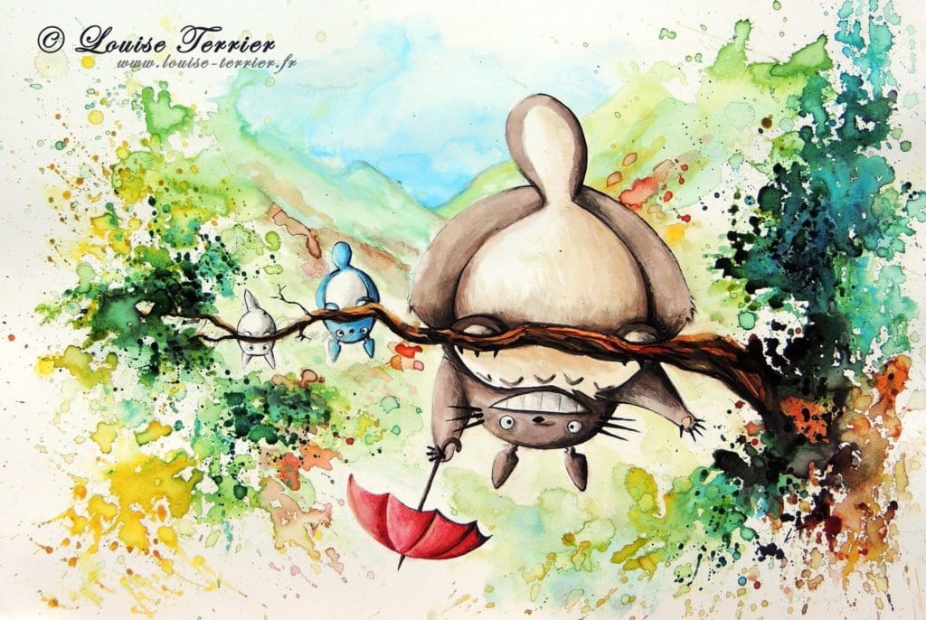 Louise Terrier acuarelas Ghibli_13