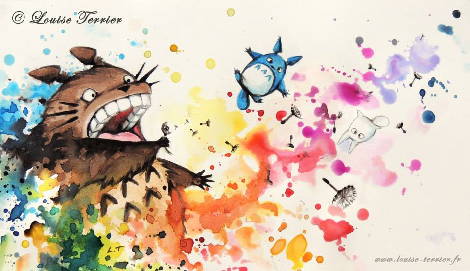 Louise Terrier acuarelas Ghibli_17