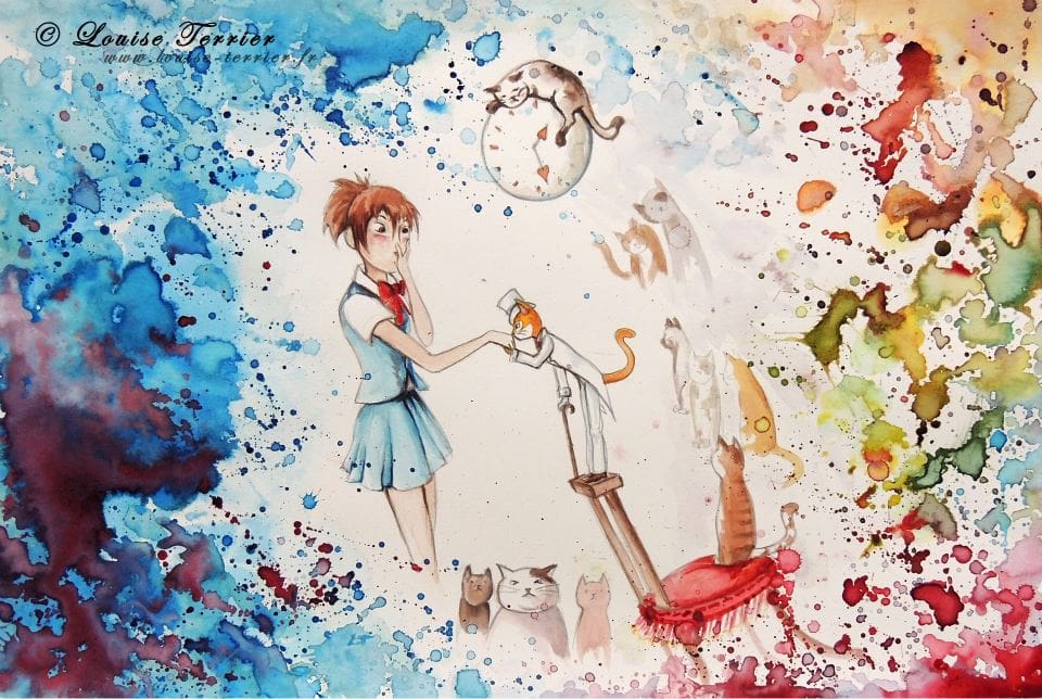 Louise Terrier acuarelas Ghibli_19
