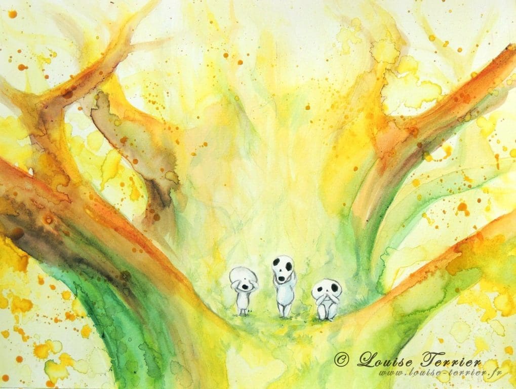 Louise Terrier acuarelas Ghibli_36