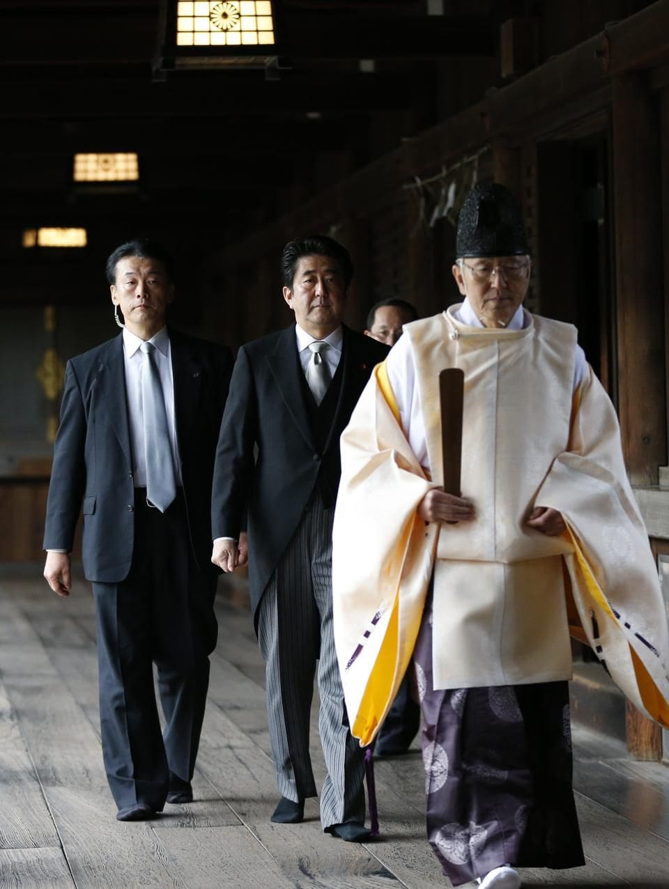Visite de Shinzo Abe au temple Yasukuni@www.japantoday.com
