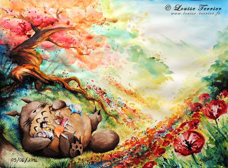 Louise Terrier aquarelles Ghibli_28