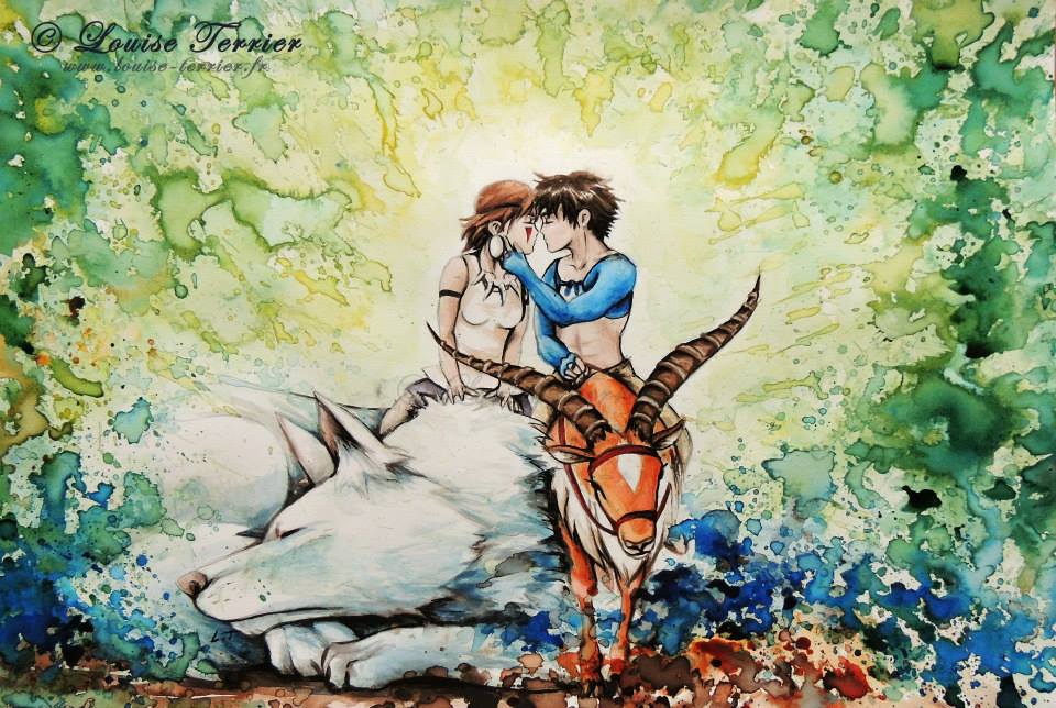 Louise Terrier aquarelles Ghibli_7