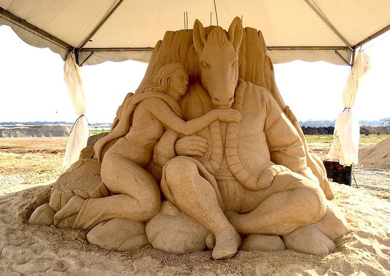 Les impressionnantes sculptures de sable de Toshihiko Hosaka
